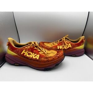 Hoka Speedgoat 6 Trail Running Shoes Womens 10.5‎ Orange Red Yellow Vibram